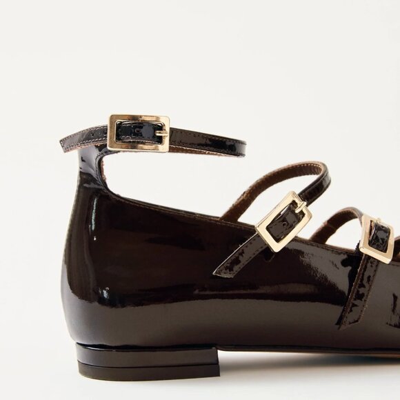 ALOHAS Luke Onix Coffee Brown Leather Ballet Flats | Size: EU 38/US 7-7.5 - Picture 4 of 11